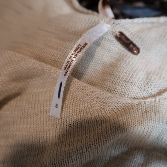 Free People Oatmeal/Beige Knit Tank S - Picture 3 of 6
